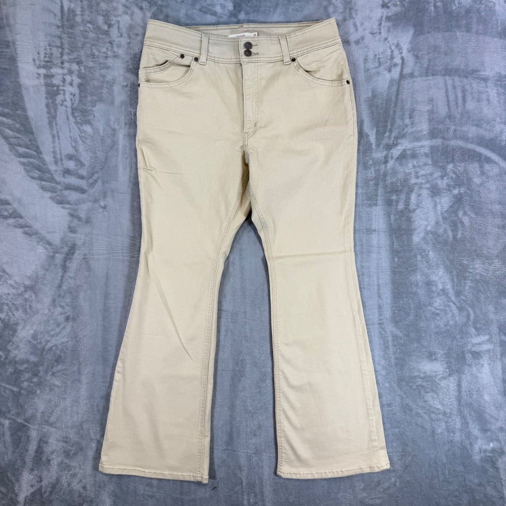 Levi's 726 Flare Jeans Womens Size 32 - 32x30 Tan Khaki High Rise Stretch